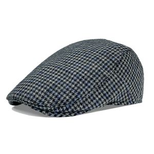 Berets Spring осень Sboy Shats для мужчин шерстяной смесью Houndstooth Flat Gatsby Ryving Ivy Cap 230617