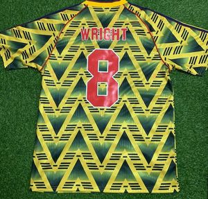 1991 1991 1993 레트로 축구 유니폼 Whight Bergkamp Henry Adams Vieira 축구 셔츠 키트 Camiseta Maillot de Foot Classic Jersey 1990 1992