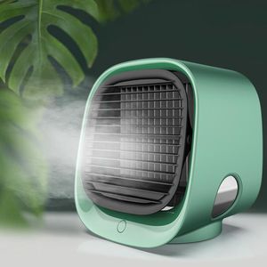 Fans Mini Desktop Air Conditioner Portable Fan Usb Vae Lator Air Cooler Usb Fan with Colorful Night Light Can Put Water and Ice