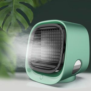 Fãs Mini Desktop Ar Condicionado Ventilador Portátil USB Vae Lator Air Cooler Ventilador USB com Luz Noturna Colorida Pode Colocar Água e Gelo