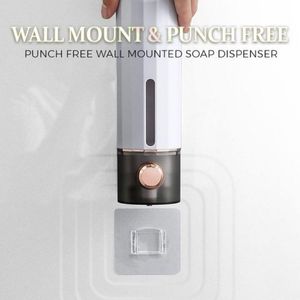 Dispensers Nonporous Wall Mounted Soap Dispenser Dusch Gel, Shampoo, Hand Sanitizer Dispenser för badrumstillbehör