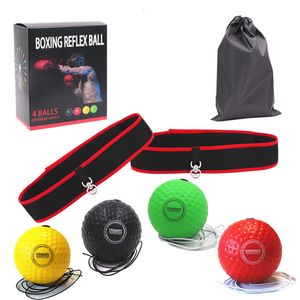 Punching Balls Boxing Reflex Speed Punch Ball Sanda Boxer Raising Reaction Force Hand Eye Training Set Stress Gym Boxing Muay Thai Exercise 230617