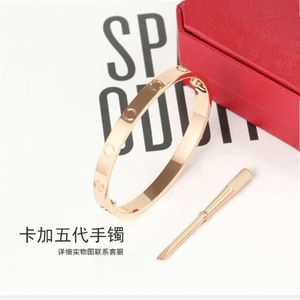 Designer Original Furious Gao Qiqiang cati Screwdriver Bracelet Titanium Steel Rose Gold Non falling Color Clip Love Couple for Men and Women 1F2I