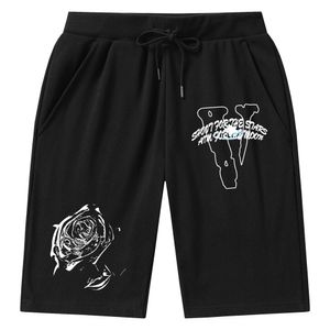 Vlone Short Designer Vlone Mens Shortsレタープリントビーチショーツメンズテックスポーツショーツロングジムショーツとランニングワークアウトは、ポケットが男のために短い