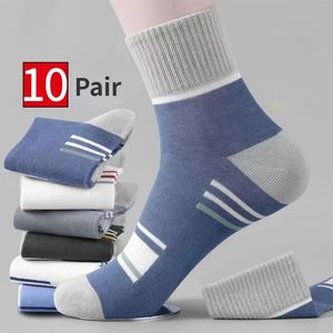 Sports Socks 10 Pair Mens Cotton Sweatabsorbing Breathable Antiodor Thick Models Of Long Trendy Men 230617