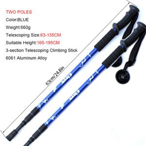 Trekking Poles Anti Shock Vandring för Telescopic Walking Stick Women Alpenstock Climbing Sticks Reptiles Seniors Backpacking 230617