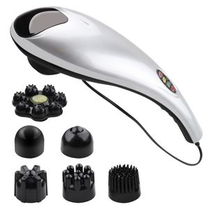 Rückenmassagegerät, elektrisches Delfin-Massagegerät, luxuriöses Rückenmassagegerät, Hammer-Vibration, Infrarot-Stick-Roller, Zervikal-Körpermassagegerät mit 6 Köpfen, 230617