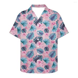 Mäns casual skjortor Cumagical Wholesale Design Men sommartröja Hawaii Beach Surfing Short Sleeve Custom Printed Hawaiian