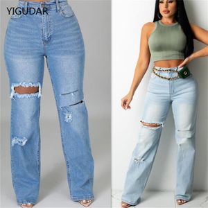 Dżinsy damskie dżinsy rozryte chude 2022 seksowne biodro szczupłe dżinsy dżinsy dżinsowe ubrania jeansy żeńskie kombinezony rozryte dżinsy