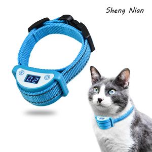 Repellents 2022 Automatic Anti Meowing Cat Collar Waterproof Rechargeable Bark Stopping Pet Collar Sound Vibration Shock Cat Accessries