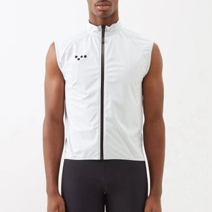 Camicie da ciclismo Top Gilet da ciclismo antivento da uomo bianco senza maniche Gilet MTB Abbigliamento Pro Cycling Team Tops Wear Race WAIST COAT Ropa ciclismo 230617