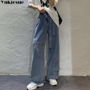 Jeans Streetwear Damen Hosen Boyfriend Ripped Hole Wide Leg Jeans für Frauen Jean Femme Mom Denim Mujer Baggy Jeans Frau Hohe Taille