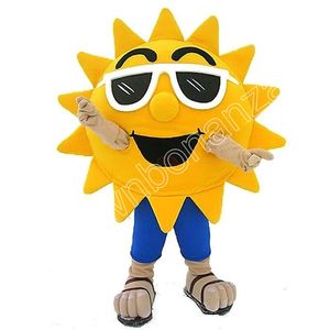 Högkvalitativ prestanda Sun Mascot Costume Fancy Dress Carnival Custom Fancy Costume Plush Costume
