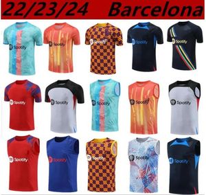 22 23 Barcelona TRACKSUIT soccer Jerseys barca SET adult TRAINING SUIT 2023 24 Barcelona shirt men Short sleeves suit tracksuits