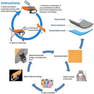 Kamizelki letnia chłodzenie psa kamizelki pupy szczeniak francuska buldog chłodnica uprzężę dla psów dla zwierząt regulacyjna kamizelka refleksyjna siatki