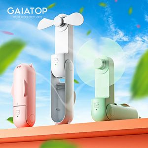 Вентиляторы Перезаряжаемый ручной вентилятор Gaiatop Mini Usb Портативный маленький вентилятор Складной персональный ручной вентилятор для путешествий домой на открытом воздухе с блоком питания