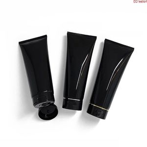 200ml Black Glossy Cosmetic Soft Tube Travel Makeup Squeeze Sub-bottling Refillable Packaging Containers Lotion Hose 30pcs/lothigh qty Smhqa