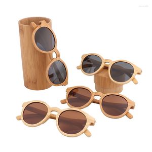 Óculos de sol laminados masculinos e femininos de madeira de bambu óculos de sol cor primária proteção ocular UV 400 com caixa