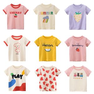 T-shirt Estate 2-8 anni Bambina bambina T-shirt maniche corte Stampata Bambina Top Bambina T-shirt Bambini Vestiti bambina 230617