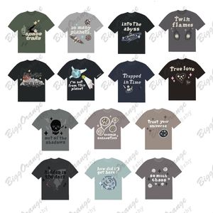 Herren T-Shirts Totenkopf Y2k Street Pography Damen T-Shirt Vielseitige Kleidung Internet Celebrity Anime Lovers College Hochwertiger Teenager 230617