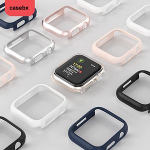 Capa fosca para Apple Watch 45mm 41mm 38mm 42mm 40mm 44mm Hard PC Bumper Case protetora Moldura para iWatch SE 8 7 6 5 4 3 2 1 com caixa de varejo