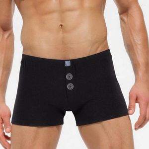 Underpants 2023 Бренд Бренд Austinbem мужское сексуальное твердое сплошное белье Bunch Modal Home Boxers Boxers