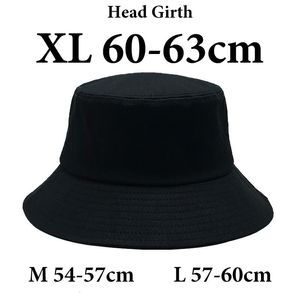 Outdoor Hats Big Head Man Large Size Bucket Hats Boy 60-63cm Plus Size Summer Fisherman Cap Womens 54-57cm Pure Cotton Panama UPF50 Sun Hat 230617