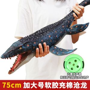 Akcja Figury 75 cm Soft Glue Sea Life Animal Mosasaurus Dinozaur Prehistoryczny model życia Figury Dzieci Edukacyjne zabawki Prezent dla dzieci 230617