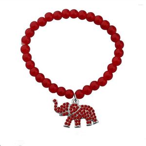 Charm Bracelets Drop Ship Liga de Metal Elefante de Cristal Vermelho Presente de Promoção Personalizado