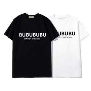 メンズデザインTシャツ春夏100％コットンブラックホワイトスリーブTシャツバケーション短袖カジュアルレター印刷トップスサイズレンジS-XXXXL