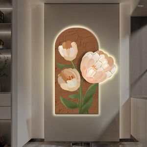 Wall Lamp Large Art Led Light Painting Living Room House Bedroom Indoor Lighting Home Decoration Remote Control Ambient