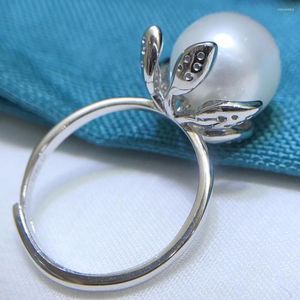 Cluster Rings Nature Freshwater Pearl Ring 925 Silver Justerbar Passist Pris för 5 stycken