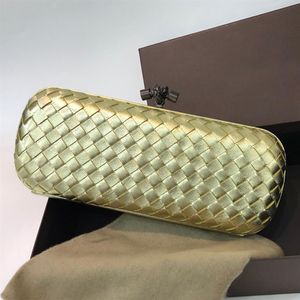 Vintage Satin Weave Leder Abendtasche Multifunktionale Clutch Damen Neue Schmuckschatulle Kosmetiktasche Mode Vielseitiges Design 250U