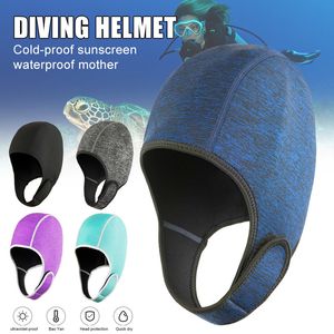 Yüzme Kapakları Neopren Sörf için Ayarlanabilir Beanie Dalış Kayak Rafting Şnorkel Yüzme Kapağı Tüplü Dalış Sörf Kano Şapkası Su Aerobik 230617