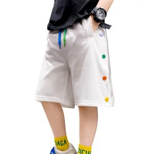 Pantaloncini Arrivo Estate Bambini Ragazzi Sport MidWaist Calcio Pantaloni sportivi casual tinta unita per bambini Pantaloni al ginocchio coreani 230617