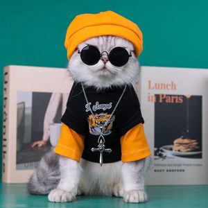 Roupas para animais de estimação moletons impressos de tigre para pequenos gatos de gato de gato moda moda casaco de inverno chihuahua yorkshire suéter pomeraniano