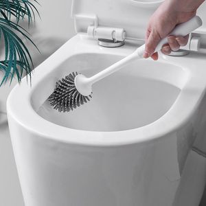 Sets TPR Silicone Head Toilet Brush Quick Draining Clean Tool WallMount Or FloorStanding Cleaning Brush Home Bathroom Accessories