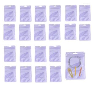 Sacos de armazenamento seláveis, embalagens transparentes seláveis para pequenas empresas, 20 peças, saco, suprimentos de padaria, café, pincel de maquiagem