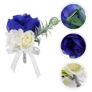 Dekorativa blommor bröllop boutonniere brud klänning Artificial Flower Suit Decoration 10x10x9cm Simulerade silkemänälskare