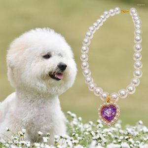 Dog Collars Long-lasting Pet Charm Necklace Luxury Pendant Adjustable Cat Small Puppy Choker Jewelry Dress Up