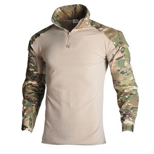 Inne towary sportowe Han Wild Men's Army koszule wojskowe bojowe odzież Taktyczna polowanie na mundury Kamuflaż Airsoft Ubrania kempingowe Koszulki Wielka rozmiar 230617