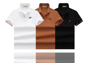 Polo B Marca Roupas de Luxo Negócios Polo Designer Camisas Polo Masculinas Casual Moda Serpente Bee Print Bordado Camiseta High Street Masculina Camisas Polo de Golfe Impressas 3XL