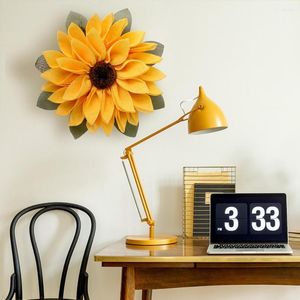 Decorative Flowers Bee Festival Door Decoration Reusable Realistic Sunflower Fabric Gate Font Flower Decor Wreath Decorate