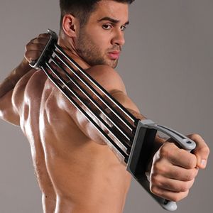 Empuñaduras de mano Ajustable fuerza de la mano fitness antebrazo entrenador en casa entrenador de brazos banda de resistencia en el pecho ejercicio muscular en el pecho 230617