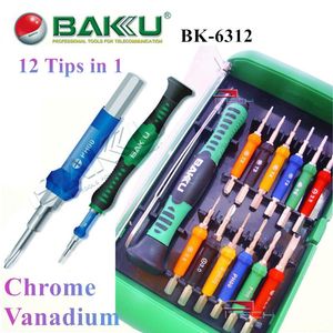 Schroevendraaier Precision Screwdriver Bit Set BAKU BK6312 Professional Repair Tools for iPhone Cell Phone Laptop Opening Tool Kit 12 Bits in 1