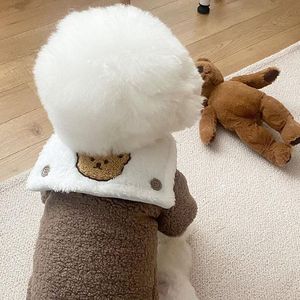 Hoodies husdjurskläder höst vinter medium små hundkläder bred halsad kappa söt mönster kattunge valp söt tröja mattan pomeranian