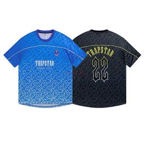 Designer Moda Vestuário Tsihrts Camisas Trapstar Logo Oblique Número 23 Basquete Futebol Jersey Gradient Sports Mesh Manga Curta Tshirt Mens School Rock