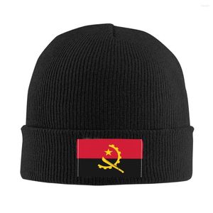Basker angola flagga skallies beanies caps coola vinter varma män kvinnor stickade hatt unisex vuxen angolan stolthet motorhuven hattar