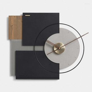 Wanduhren Luxus Große Uhr Holz Stille Nordic Moderne Wohnkultur Blau 3d Uhr Wohnzimmer Schlafzimmer Dekoration Geschenk