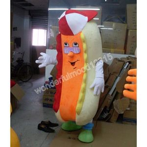 Hot Dog Sausage Mascot Costumes Carnival Hallowen presenter unisex vuxna fancy party spel outfit semester utomhus reklamdräkt kostym